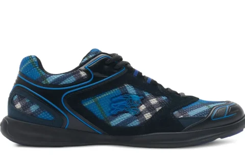 Burberry Check Matrix Sneakers Oceaanblauw