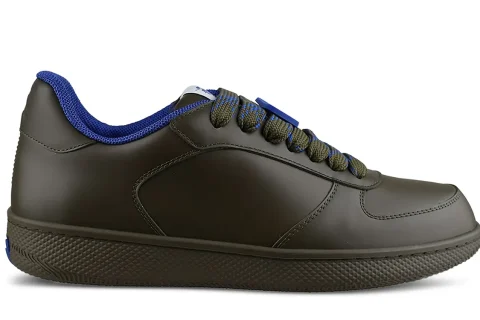 Burberry Check Terrace Sneakers Donker Olijfgroen