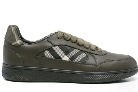 Burberry Check Terrace Sneakers Legergroen