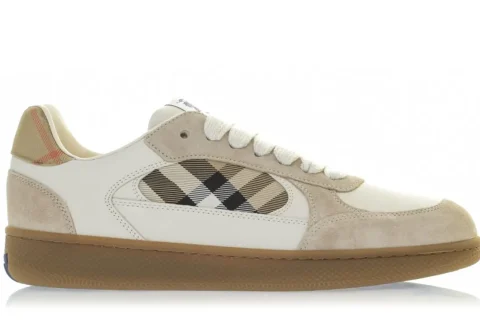 Burberry Check Terrace Sneakers Wit-Beige