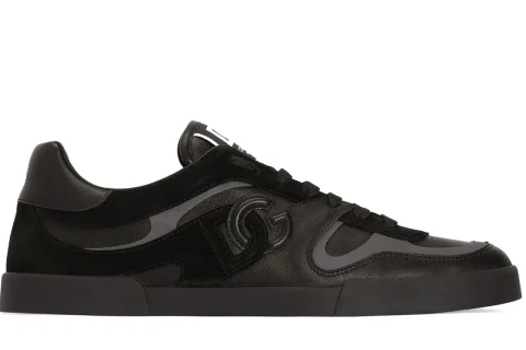 Dolce & Gabbana Portofinio Calfskin Sneakers Zwart