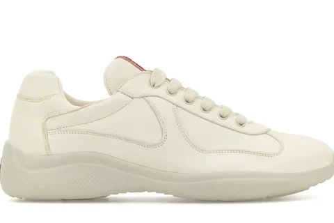 Prada America's Cup Sneakers Ivory Nappa Leather