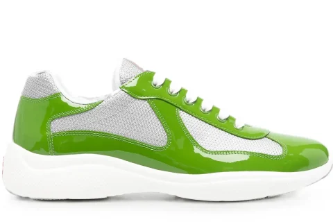 Prada America's Cup Sneakers Green-Silver