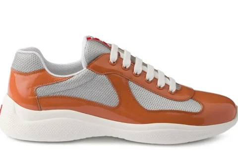 Prada America's Cup Sneakers Orange-Silver