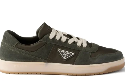 Prada Downtown Re-Nylon Sneakers Donkergroen