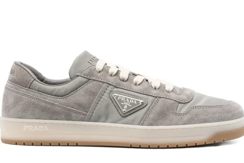 Prada Downtown Re-Nylon Sneakers Medium Grijs