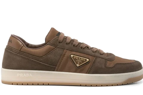 Prada Downtown Re-Nylon Sneakers Tabacco
