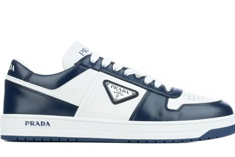 Prada Downtown Sneakers Wit-Donkerblauw