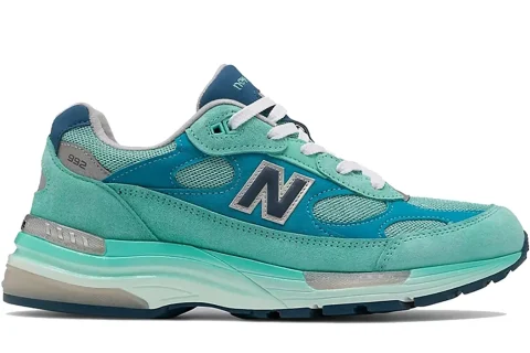 New Balance 992 Made In USA ''Blue Silver Metallic'' Sneakers
