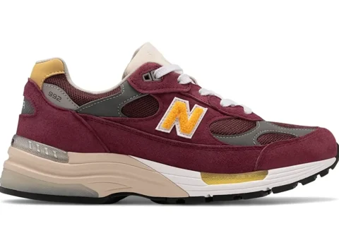 New Balance 992 Made In USA ''Burgundy Gold'' Sneakers