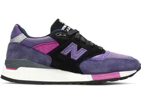 New Balance 998 Made In USA 'Black Purple' Sneakers