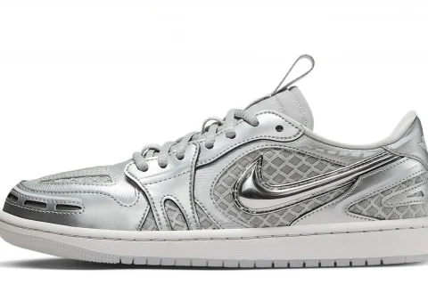 Nike Air Jordan 1 Low Method of Make "Neutral Grey Wit Pewter Grey Metallic Silver" Dames schoenen