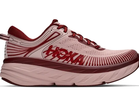 HOKA Bondi 7 "Pink Opal Varsity Burgundy" Heren schoenen