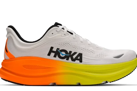 HOKA Bondi 9 "White Neon Tangerine" Heren schoenen
