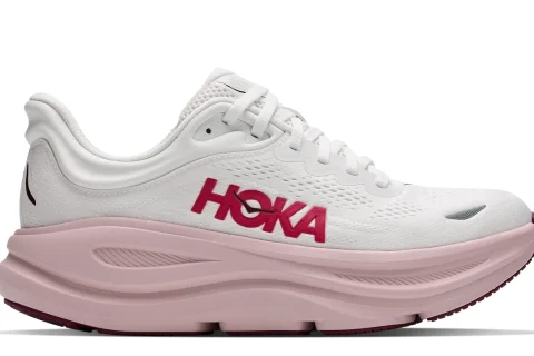 HOKA Bondi 9 "White Pink Opal" Heren schoenen