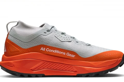 Nike ACG Zegama Trail GORE-TEX "Light Silver Safety Orange Zwart Summit White" Heren schoenen