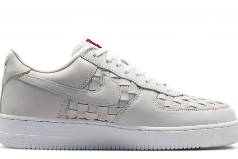 Nike Air Force 1 Low Retro Premium "Summit White Team Red Metallic Silver" Heren schoenen