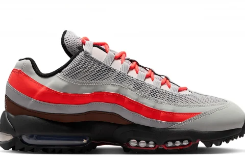 Nike Air Max '95 G "Light Silver Light Smoke Grey Bright Crimson Zwart" Schoenen