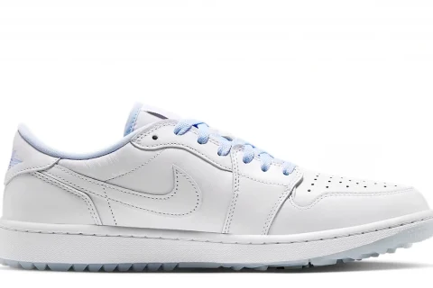 Nike Air Jordan 1 Low G "Wit Hydrogen Blue Metallic Silver" Schoenen