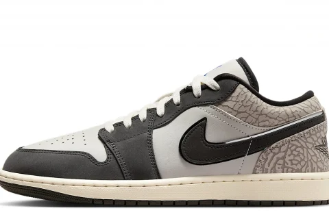 Nike Air Jordan 1 Low SE "Sail Deep Pewter Gamma Grey Game Royal" Heren schoenen