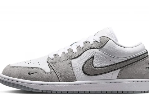 Nike Air Jordan 1 Low SE "Wit Iron Grey Wolf Grey" Heren schoenen