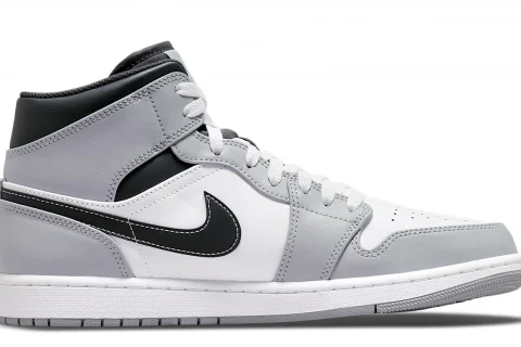 Nike Air Jordan 1 Mid "Light Smoke Grey Anthracite Wit" Heren schoenen