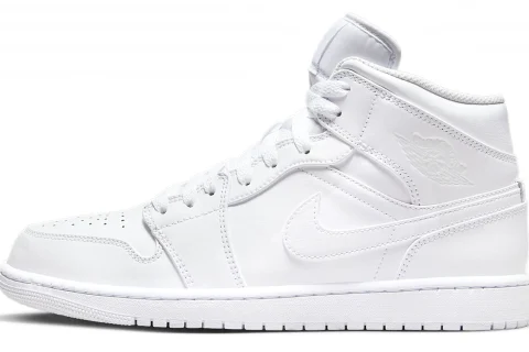 Nike Air Jordan 1 Mid "Wit" Heren schoenen