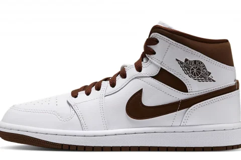 Nike Air Jordan 1 Mid "Wit Cacao Wow" Dames schoenen