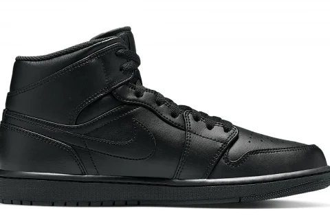 Nike Air Jordan 1 Mid "Zwart" Schoenen
