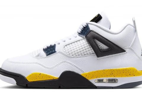 Nike Air Jordan 4 Retro 'Tour Yellow' "Wit Dark Blue Grey Zwart Tour Yellow" Schoenen