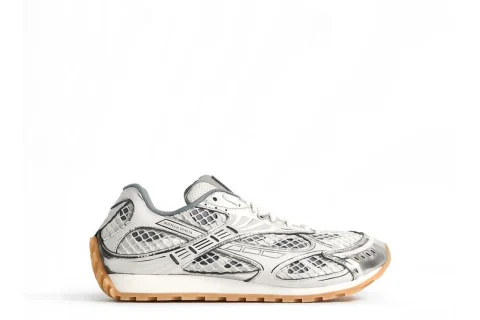 Bottega Veneta Men's Orbit "Silver White Optic white rubber" Heren schoenen