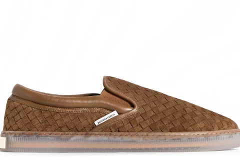 Bottega Veneta Men's Serena Sneaker in Dark caramel 20 "Dark caramel 20" Heren schoenen
