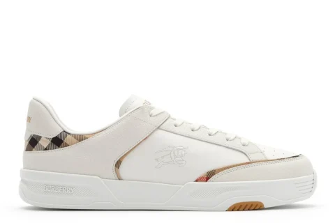 Burberry Leather and Nylon Harrow Sneakers​ "White archive beige" Heren schoenen