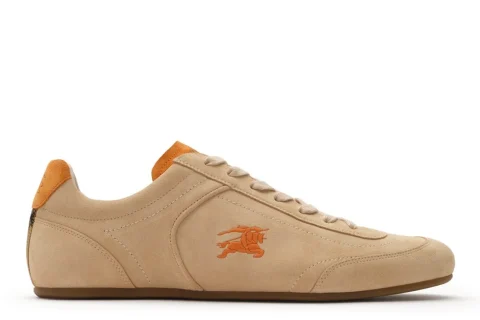 Burberry Suede Knight Runner Sneakers​ "Flax beige pumpkin orange" Heren schoenen