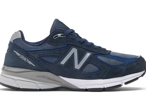 New Balance Made in USA 990v4 Core "Navy white grey" Schoenen