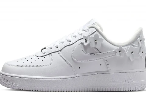 Nike Air Force 1 '07 'Florette' "Wit Wolf Grey Metallic Silver" Dames schoenen