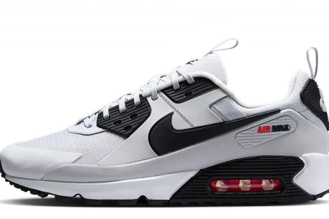 Nike Air Max 90 Drift "Pure Platinum Bright Crimson Zwart" Heren schoenen