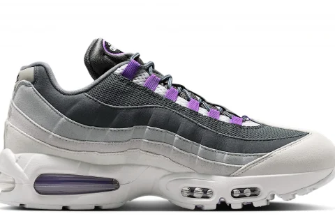 Nike Air Max 95 Big Bubble 'OG' "Photon Dust Dark Grey Grey Fog Bright Violet" Heren schoenen