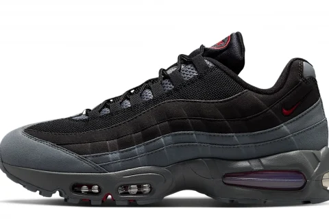 Nike Air Max 95 Big Bubble 'OG' "Zwart Smoke Grey Dark Smoke Grey Tough Red" Heren schoenen