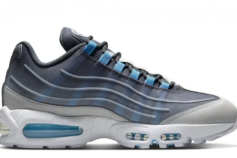 Nike Air Max 95 Big Bubble Tech "Smoke Grey Wit Zwart Football Blue" Heren schoenen