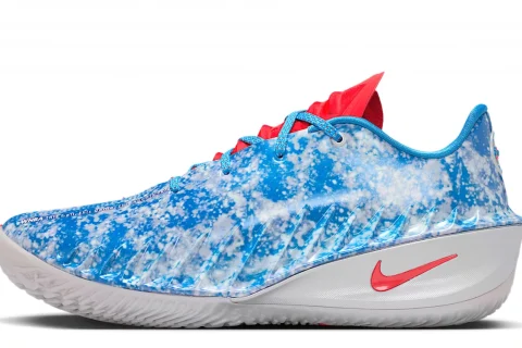 Nike G.T. Cut 4 'WNBA 30th' "Light Photo Blue Metallic Silver Wit Action Red" Schoenen