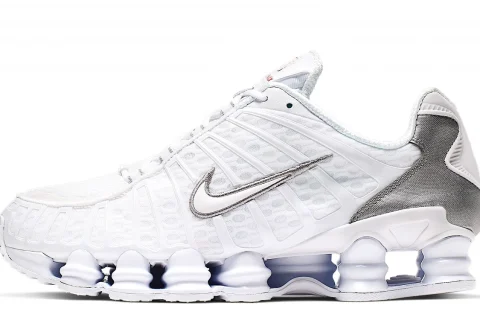Nike Shox TL "Wit Metallic Silver Max Orange" Heren schoenen